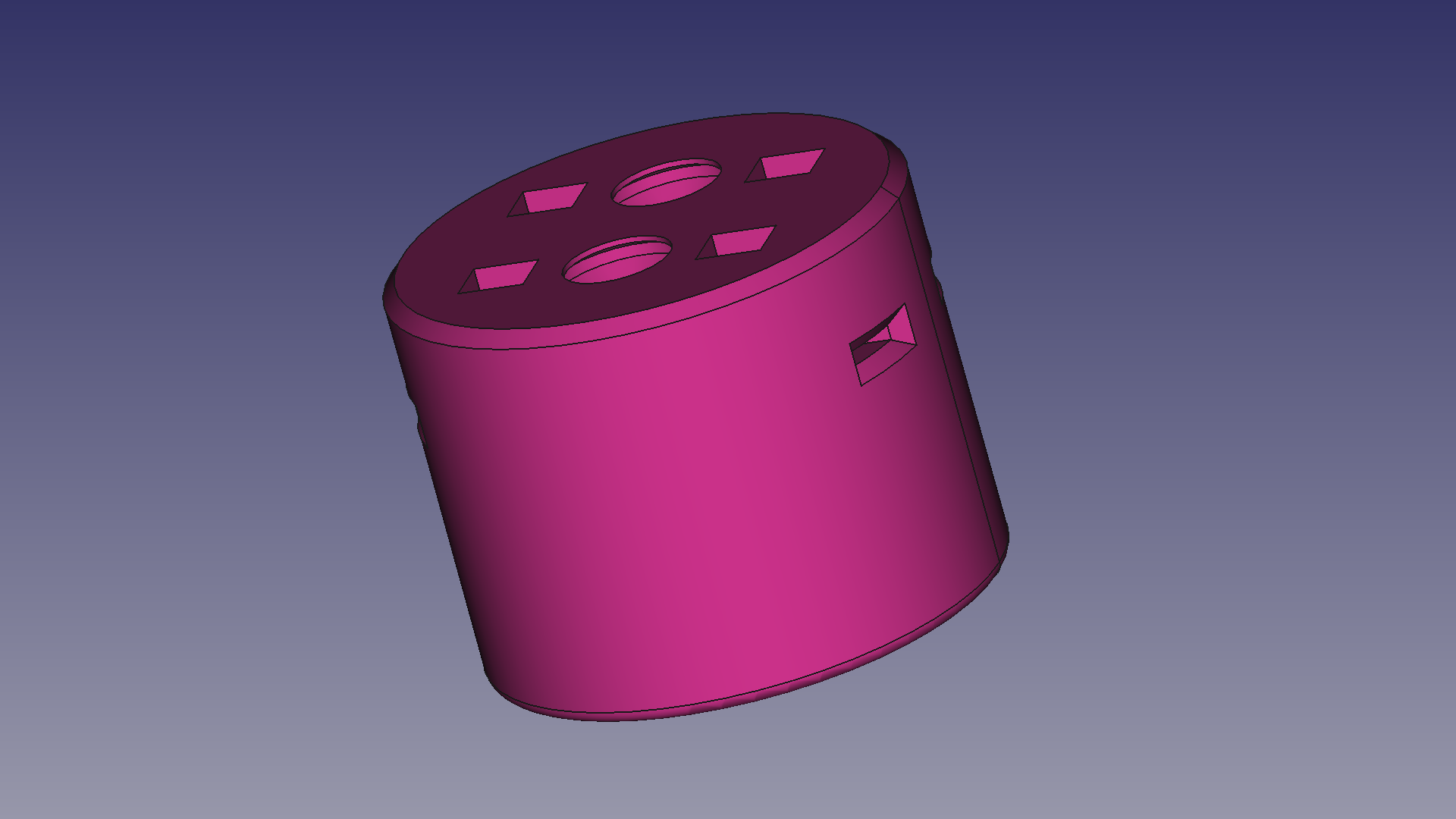 Cap, top view